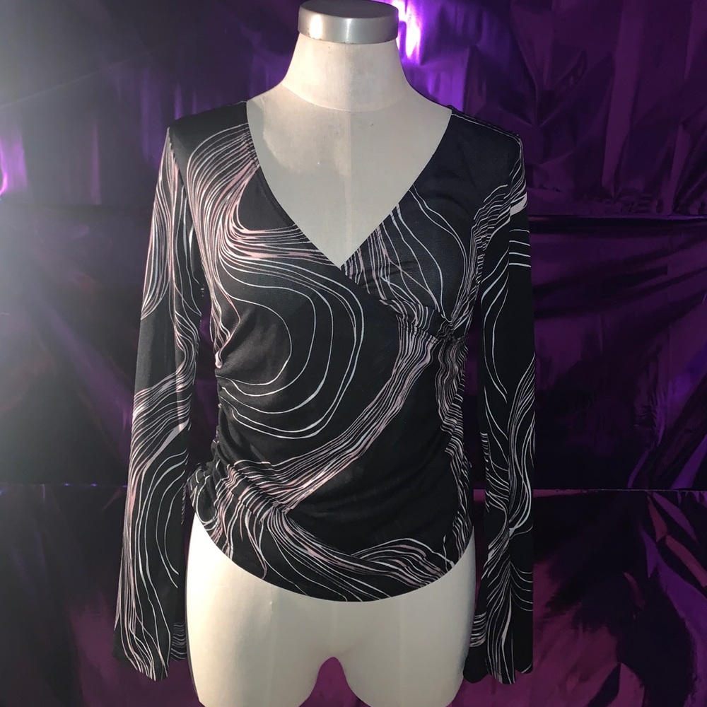 Sheer long sleeve top